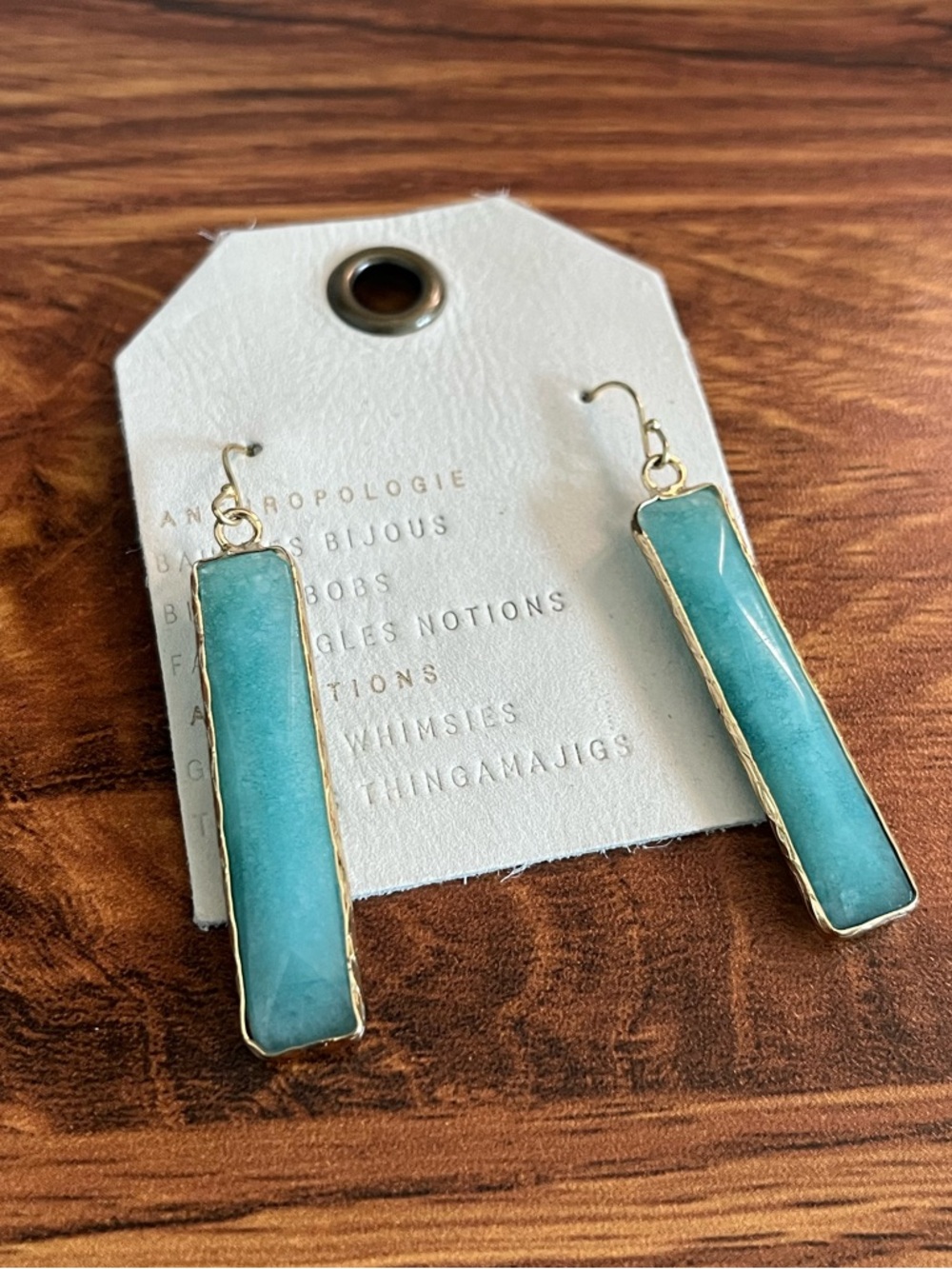 Anthropologie turquoise stone earrings